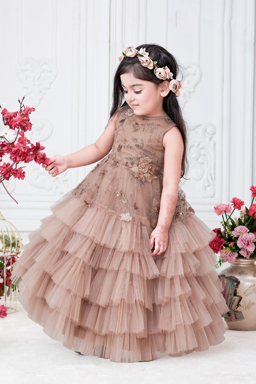 ArpanCreation Presents new best quality Small Girl Grey Gown : Amazon.in:  Clothing & Accessories